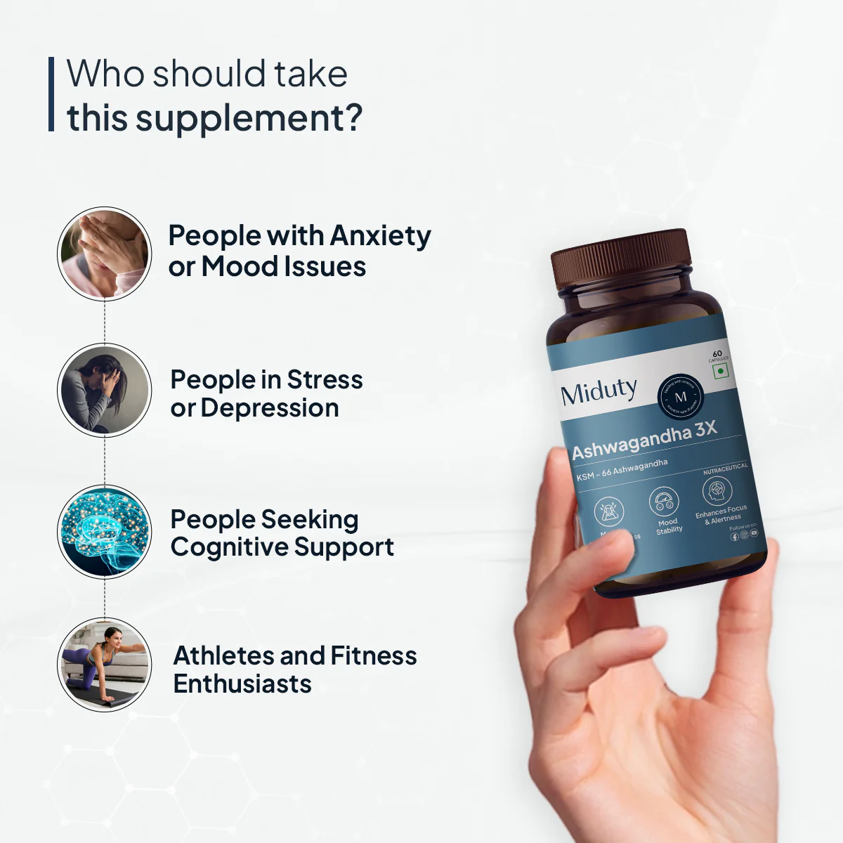 KSM - 66 Ashwagandha | Stress, Mood & Stamina Booster Supplement - Image 7