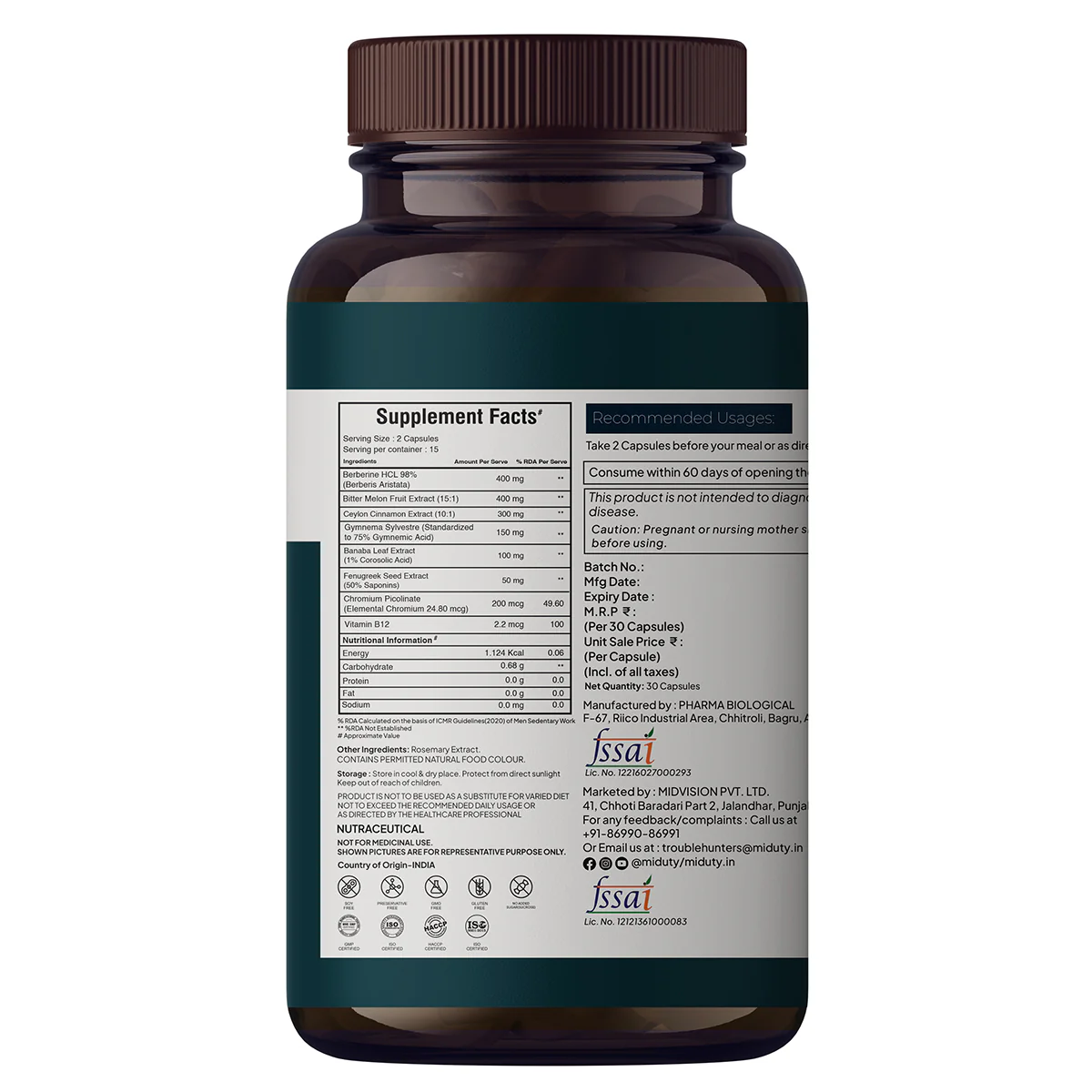 Berberine HCL 98% - Image 21