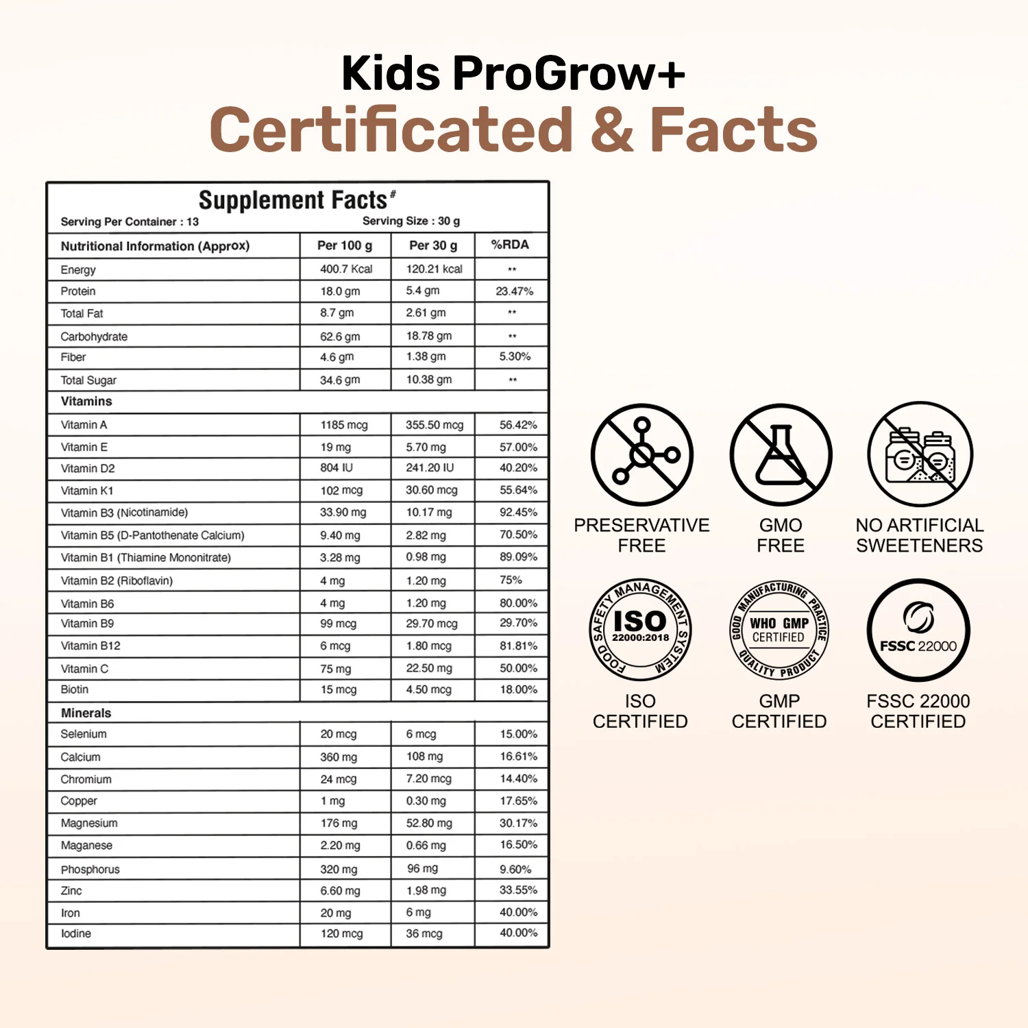 Kids ProGrow+ Shake (Kids Chocolate Shake) - Image 5