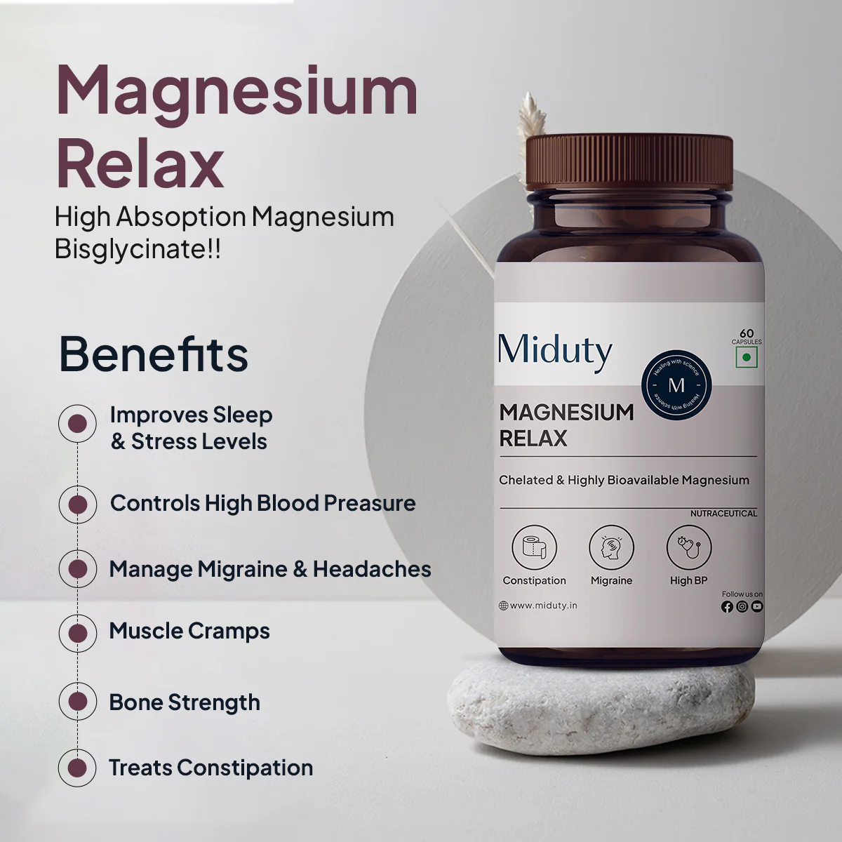 Magnesium Relax | Magnesium Oxide, Magnesium Bisglycinate & Vitamin B6 - Image 3