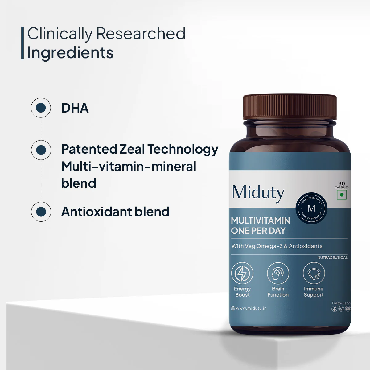 Multivitamin One A Day | Multimineral Capsules With Omega 3 | For Men & Women - Image 3
