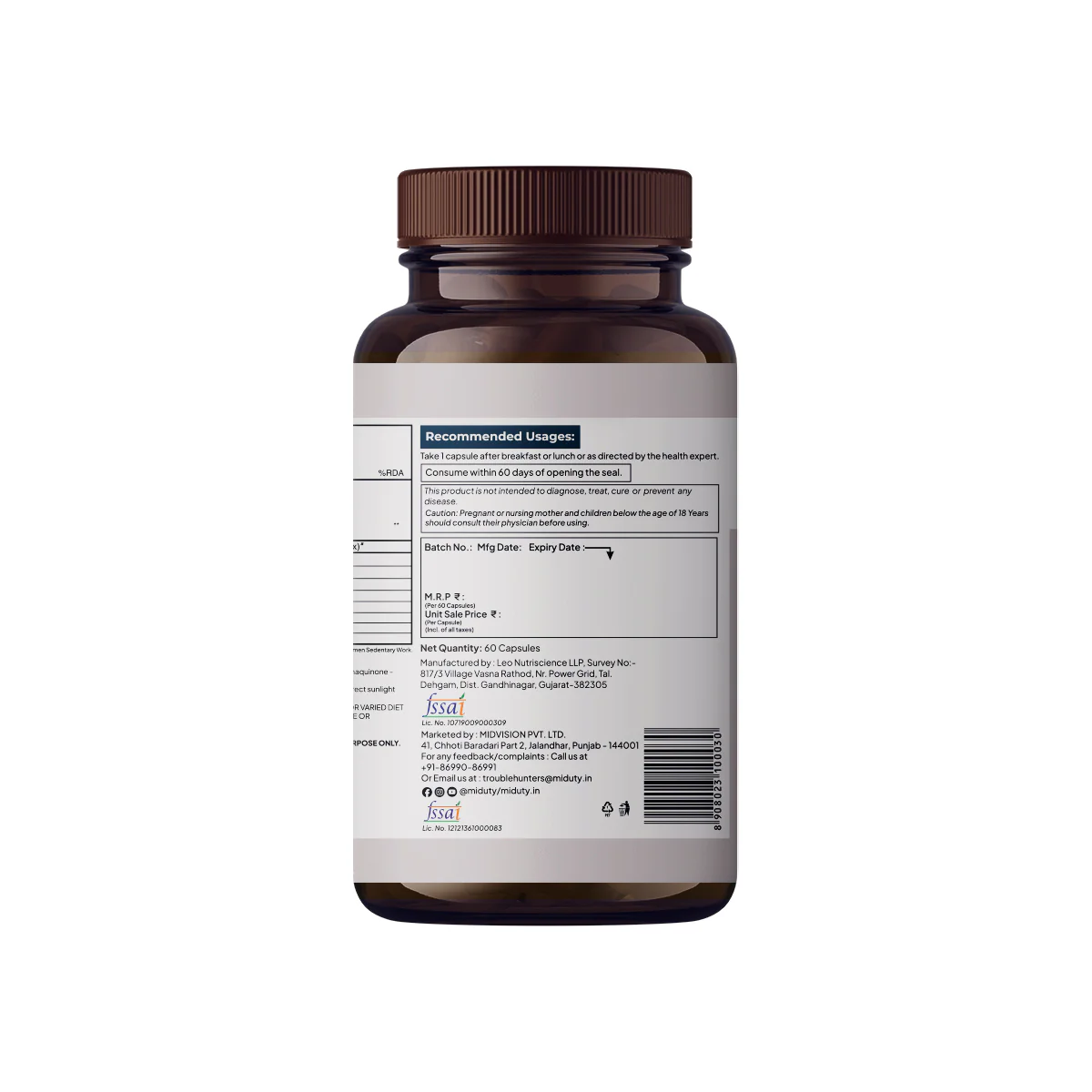 Vitamin ADK | 5000 IU | Vitamin A, K1, K2 & D3 Capsules - Image 16