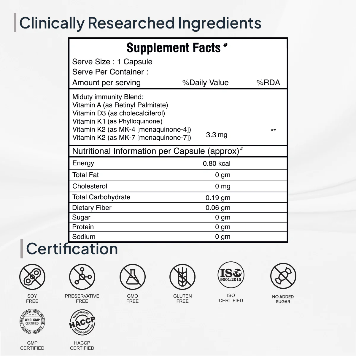 Vitamin ADK | 5000 IU | Vitamin A, K1, K2 & D3 Capsules - Image 17
